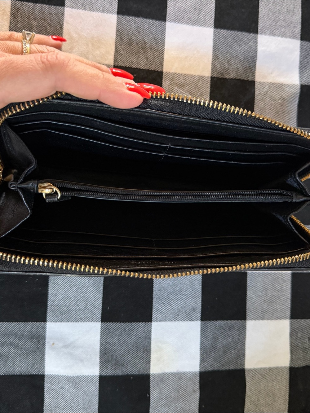 Michael Kors Beige and Black MK Monogram Crossbody with Gold Plaque - Picture 2 of 3